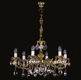 Люстра Art Glass ALICE VI. BRASS ANTIQUE CE - 8003