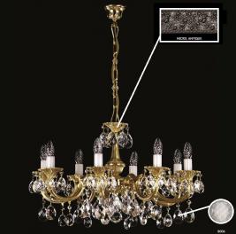 Люстра Art Glass ALICE VIII. NICKEL ANTIQUE CE - 8006