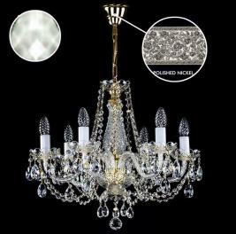 Люстра Art Glass RADKA VI. FULL CUT R14 WHITE NICKEL CE