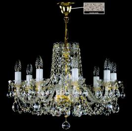 Люстра Art Glass TATANA VIII. WHITE NICKEL CE