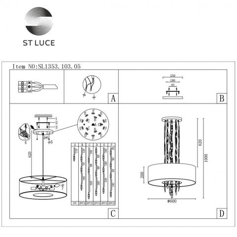ST Luce Люстра ST-Luce Nettuno SL1353.103.05