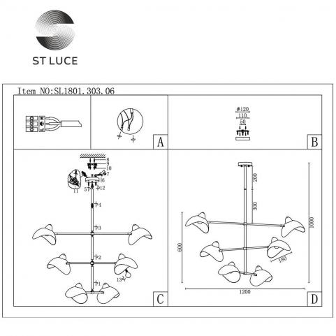 ST Luce Люстра ST-Luce Minne SL1801.303.06