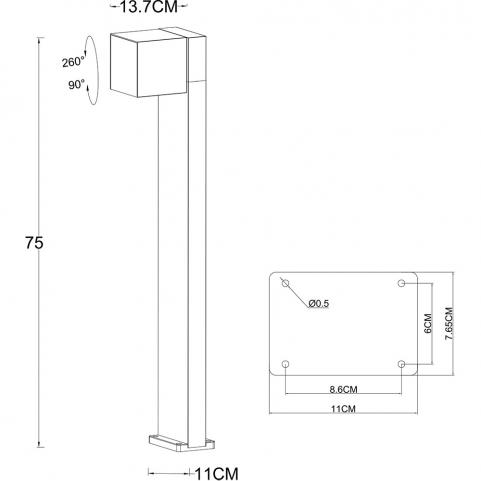 Уличный фонарь Arte Lamp Belgrade A5193PA-1BK