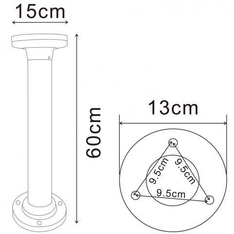 Уличный фонарь Arte Lamp Amsterdam A1212PA-1BK