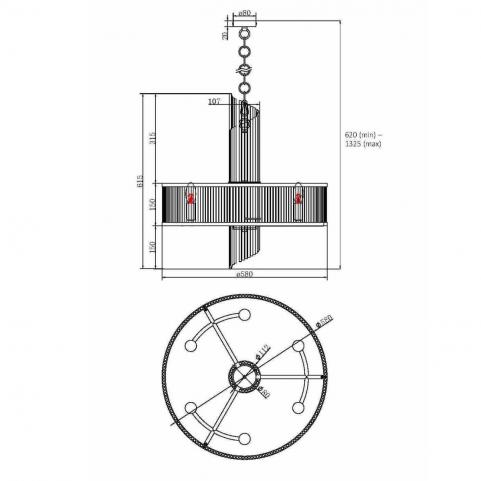 Люстра Maytoni Frame MOD174PL-06G