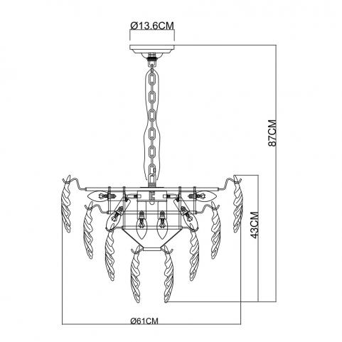 Люстра Arte Lamp Lilly A4070LM-9GO