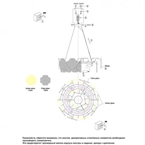 Люстра Arte Lamp Mallika A4077SP-7GO