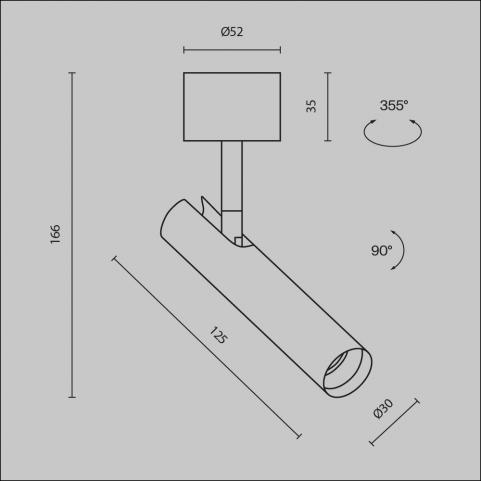 Спот Maytoni Technical Ceiling 4000K Focus T C141CL-L125-6W4K-W