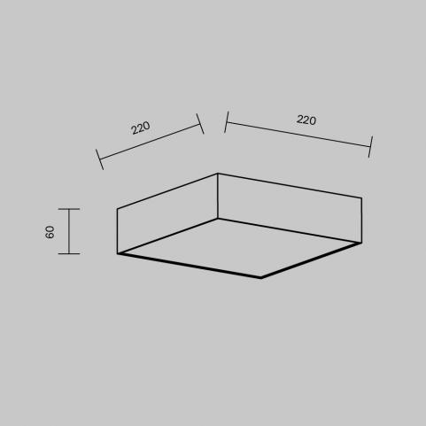 Потолочный светильник Maytoni Technical Ceiling 3000K Zon C032CL-24W3K-SQ-W