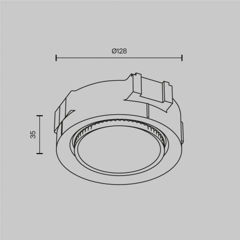Точечный светильник Maytoni Technical Downlight Intro DL019-GX53-B