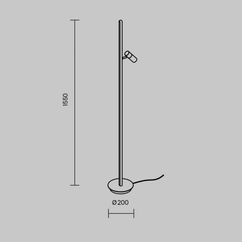 Торшер Maytoni  Thin MOD395FL-L28B3K